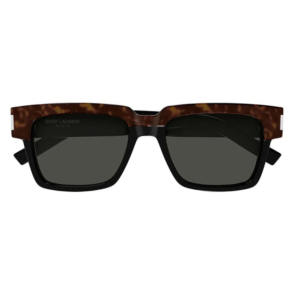 NEW SAINT LAURENT HAVANA BROWN SUNGLASSES, UNISEX SQUARE SUNGLASSES - Picture 2 of 3